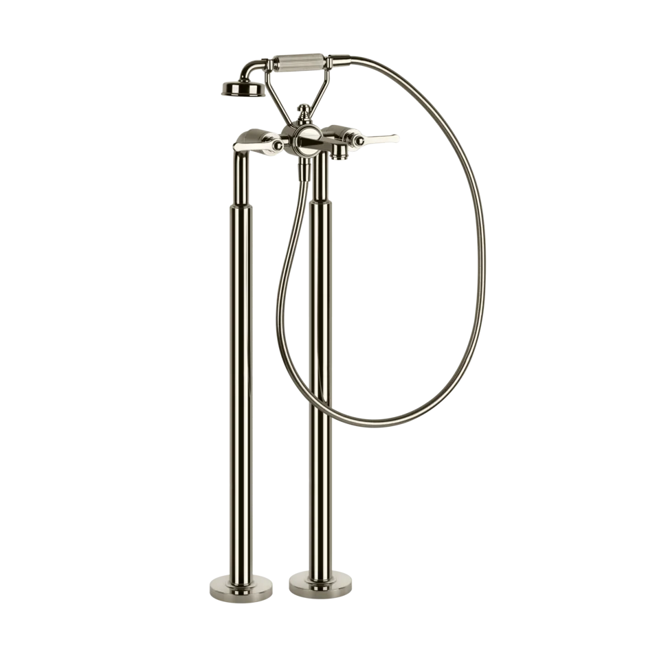 Gessi Venti20 robinet de baignoire sur pied avec douchette 65128 + 65099
