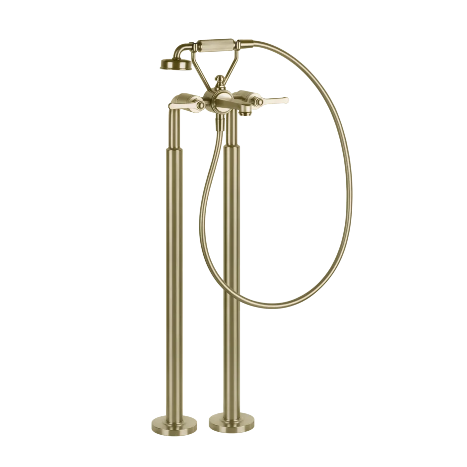 Gessi Venti20 robinet de baignoire sur pied avec douchette 65128 + 65099
