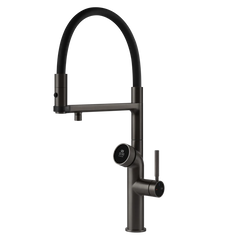 Gessi Vita rubinetto cucina multifunzione con doccetta 60722.707 black metal brushed