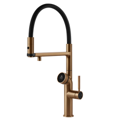 Gessi Vita rubinetto cucina multifunzione con doccetta 60722.726 warm bronze brushed pvd