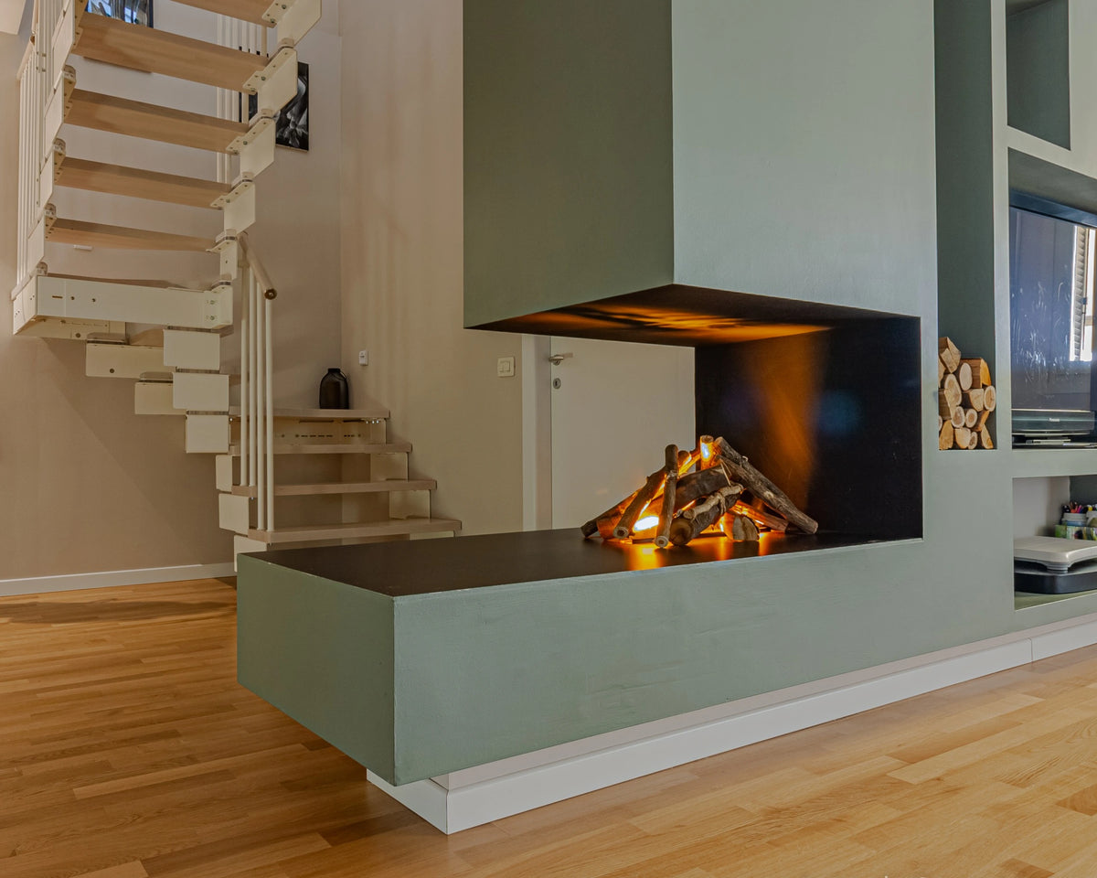 Maison Fire Brace 50 Metal camino elettrico ad acqua Multicolor + Top legna BR5MIM + LEGNA50