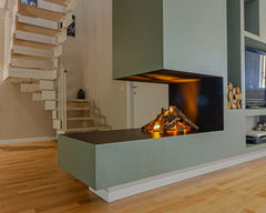 Maison Fire Brace 50 Metal camino elettrico ad acqua Multicolor + Top legna BR5MIM + LEGNA50