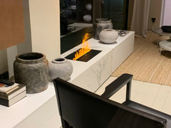 Maison Fire Brace 50 Metal cheminée électrique à vapeur Multicolor + Top en bois BR5MIM + LEGNA50