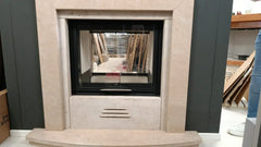 MCZ B70 cheminée thermique double face avec système d'air et revêtement Alisei Omero