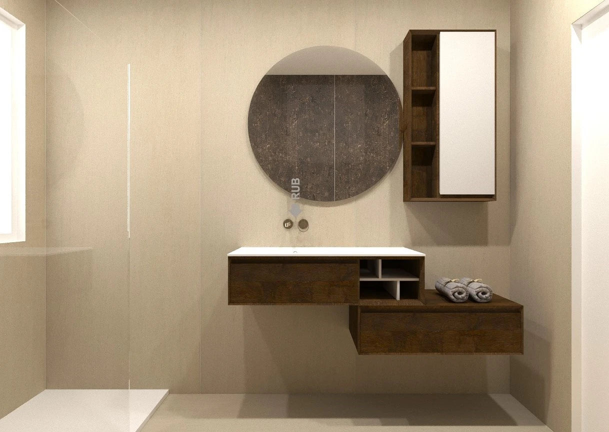 Mobiltesino Luxor mobile lavabo 152x50cm con specchio e pensile