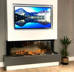 Electric fireplace Alisa 160 Maisonfire standard version with ceramic wood