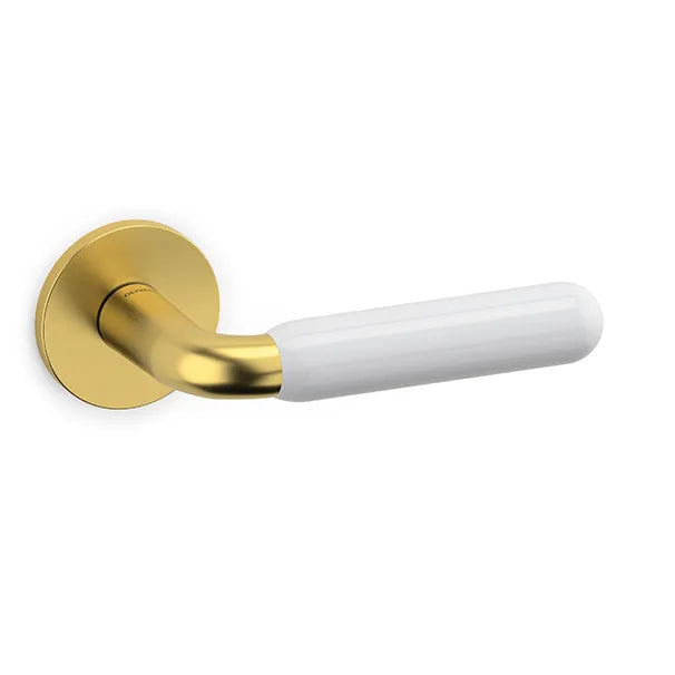 Olivari Alba maniglia porta M267RB8B-TD oro satinato+bianco
