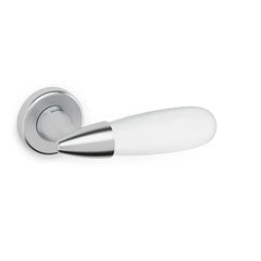 Olivari Aurora maniglia porta M164RB8-6m cromo salinato+vetro trasparente
