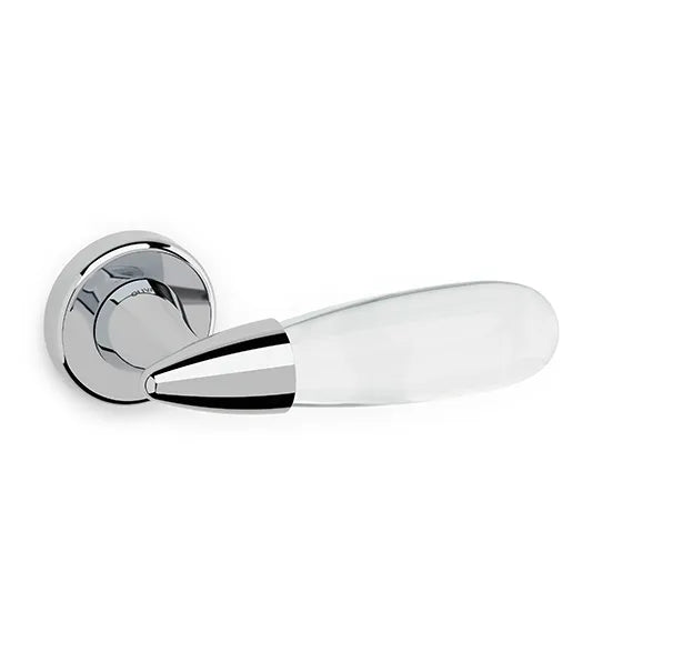 Olivari Aurora maniglia porta M164RB8-c6 cromo lucido+vetro trasparente