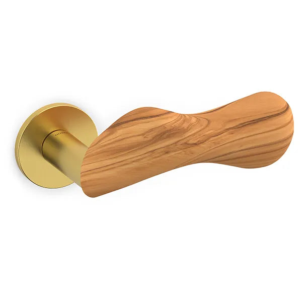 Olivari Chelsea Legno maniglia porta M232RB8B-tu oro satinato+ulivo