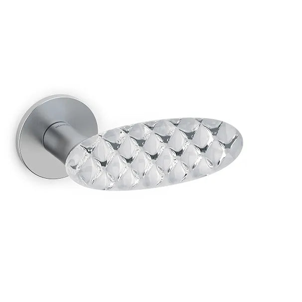 Olivari Crystal Royal maniglia porta M245RB8B-m6 cromo satinato+vetro