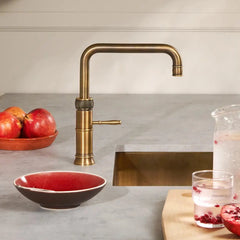 Quooker Classic Fusion Square rubinetto cucina multifunzione CFNSPTB ottone