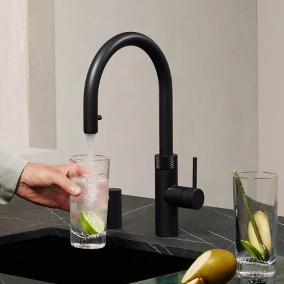 Quooker Flex Round rubinetto cucina multifunzione con doccetta estraibile FXRBLK nero