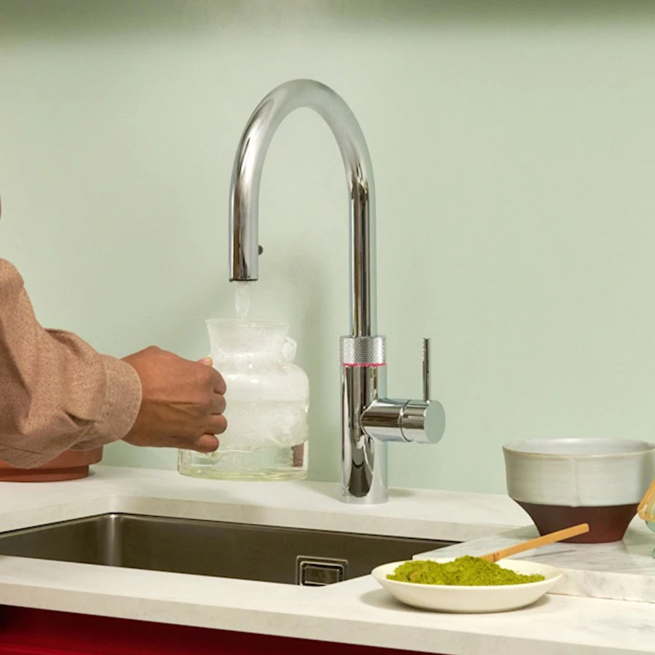 Quooker Flex Round rubinetto cucina multifunzione con doccetta estraibile FXRCHR cromo