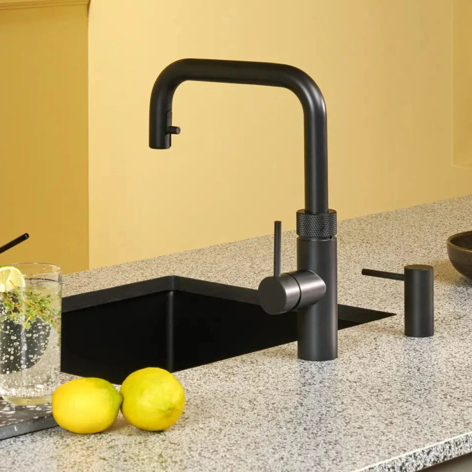 Quooker Flex Square rubinetto cucina multifunzione con doccetta estraibile FXSBLK nero