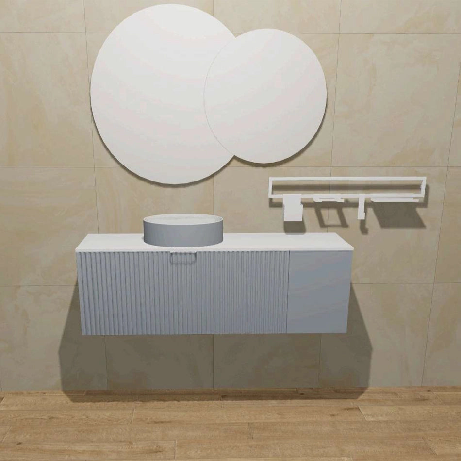 Salgar Biba mobile con lavabo da appoggio e specchio