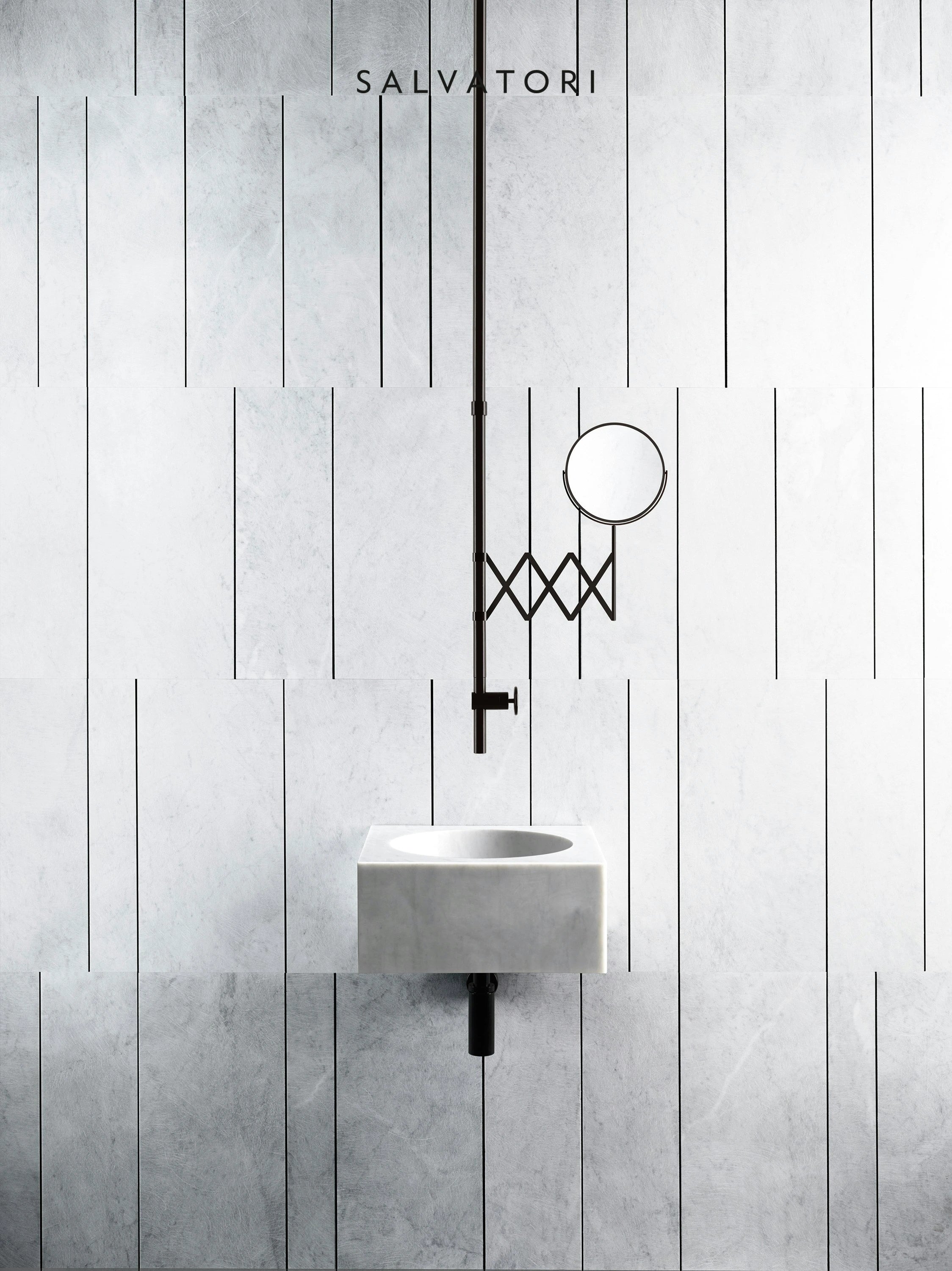 Salvatori Fontane Bianche lavabo da appoggio quadrato ALFEO