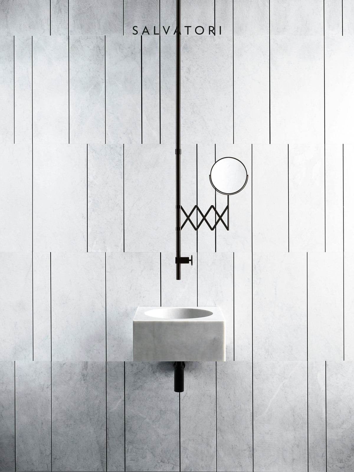 Salvatori Fontane Bianche lavabo da appoggio quadrato ALFEO