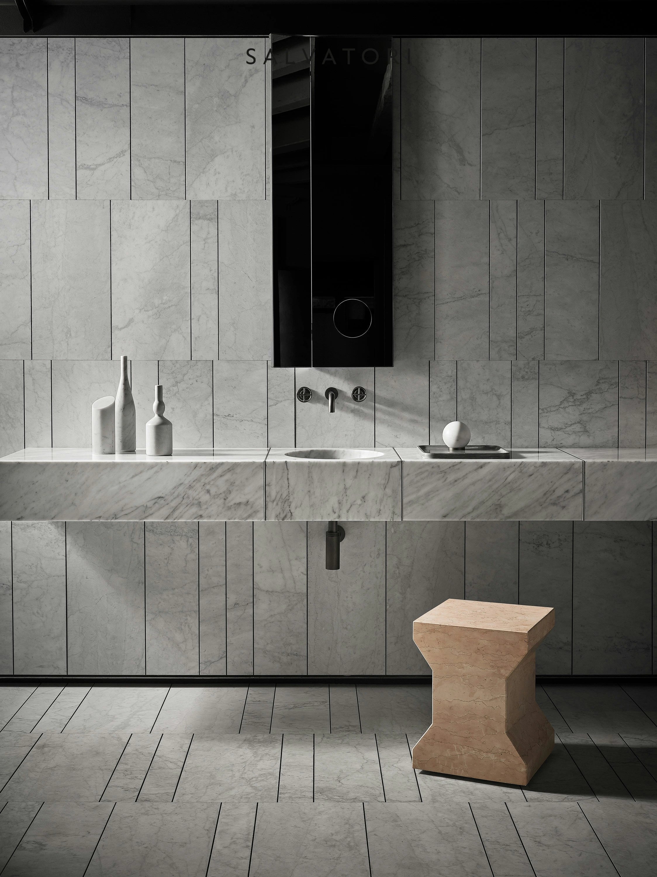 Salvatori Fontane Bianche lavabo da appoggio quadrato ALFEO