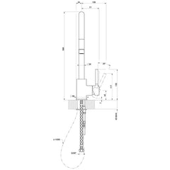 Gessi NEUTRON - miscelatore lavello finitura cromo - 17120 031