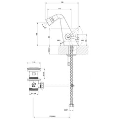 Vema Timea V16070 Mitigeur de bidet chromé