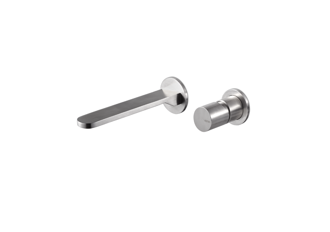 Vema Veny Steel rubinetto lavabo a parete V29050