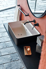 Agape Marsiglia three-hole wall-mounted washbasin ACER0705P3R