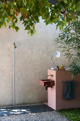 Agape Lavabo a parete Handwash senza foro con vano porta oggetti outdoor ACER09950RE