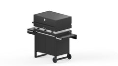 Fogher Barbecue da appoggio con carrello carenato FGA 750 FO Acciaio inox