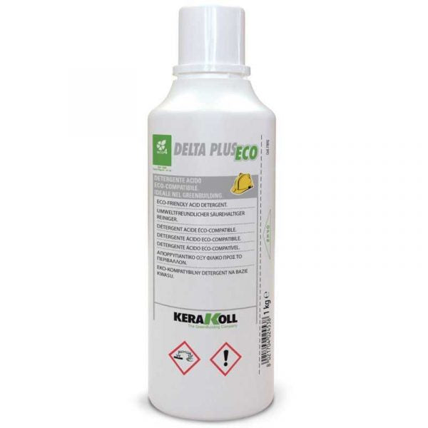 Kerakoll Delta Plus Eco confezione da 1 kg, detergente acido eco-compatibile all’acqua per la pulizia da incrostazioni