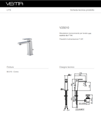 Vema Lys V25010 basin mixer