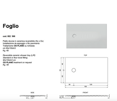 Piatto Doccia Foglio 90x150