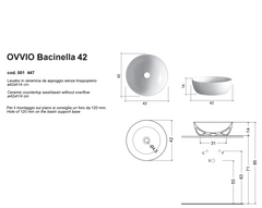 Ovvio Basin NIC sit-on washbasin