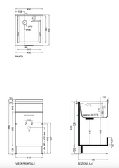 Swash washbasin cm 45x50x86h Colavene