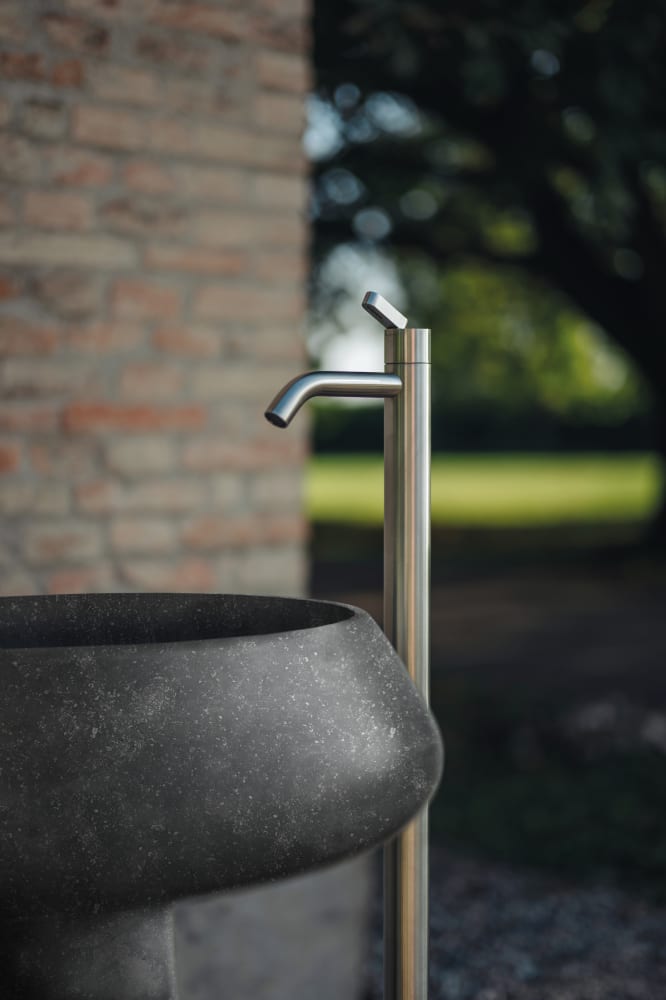 Agape Bjhon 2 lavabo su colonna scarico a parete ACER1082M