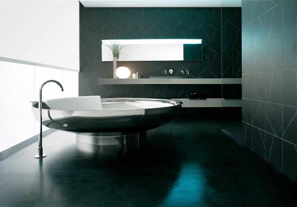 Agape Ufo vasca da bagno freestanding con poggiaschiena AVAS0906