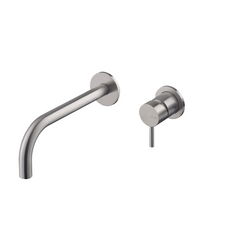 Vema Tiber Steel rubinetto lavabo a parete V17050